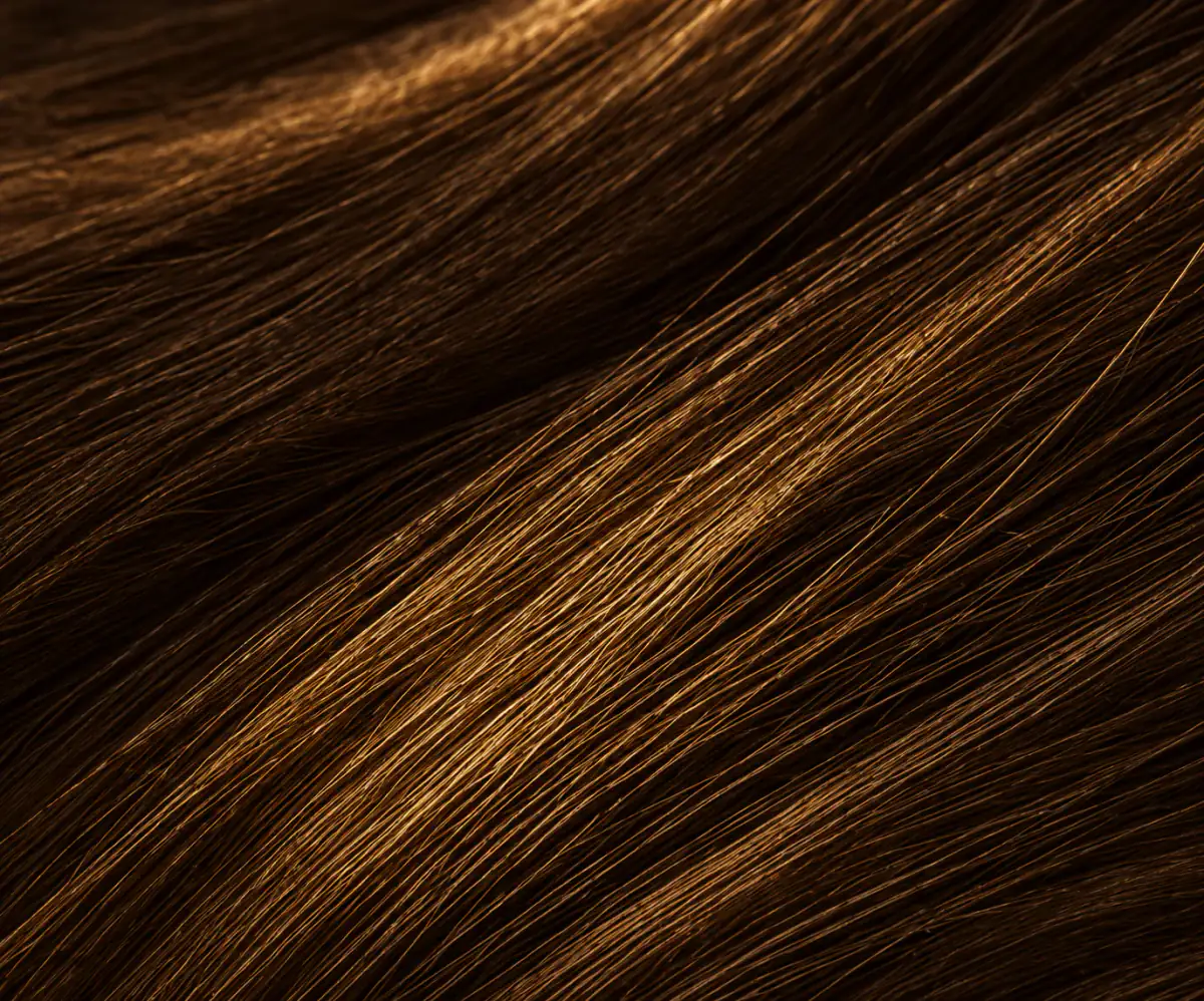 Close-up of metallic yarn filaments for textile manufacturing